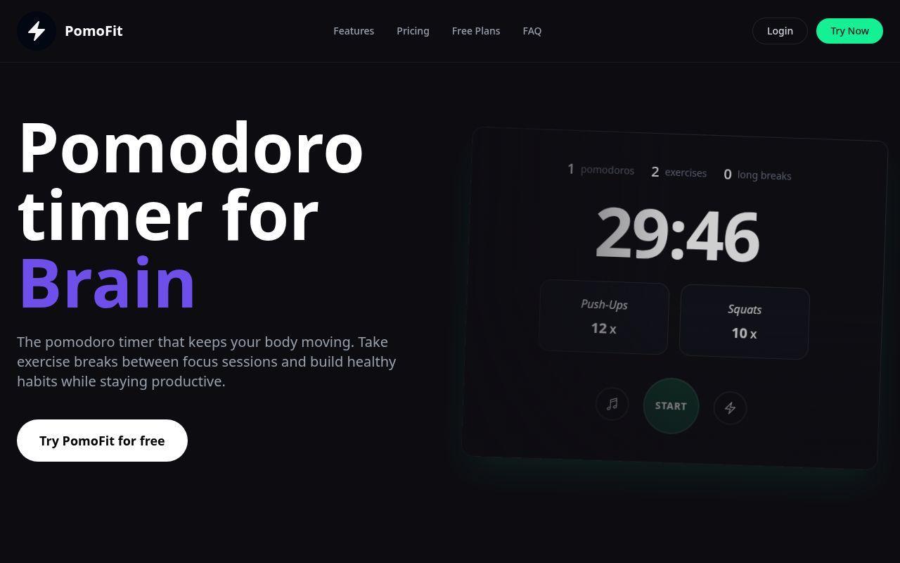 PomoFit screenshot